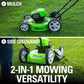 40V 19” Cordless Battery Push Lawn Mower w/ 5.0Ah USB Battery & Charger