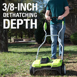 40V 14" Cordless Dethatcher: 4.0 Ah Battery and Charger