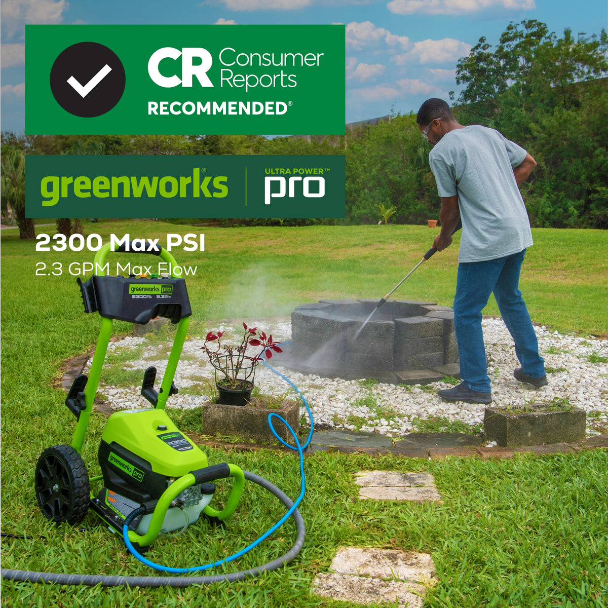 OPEN BOX 2300 PSI 1.2-GPM Cold Water Electric Pressure Washer