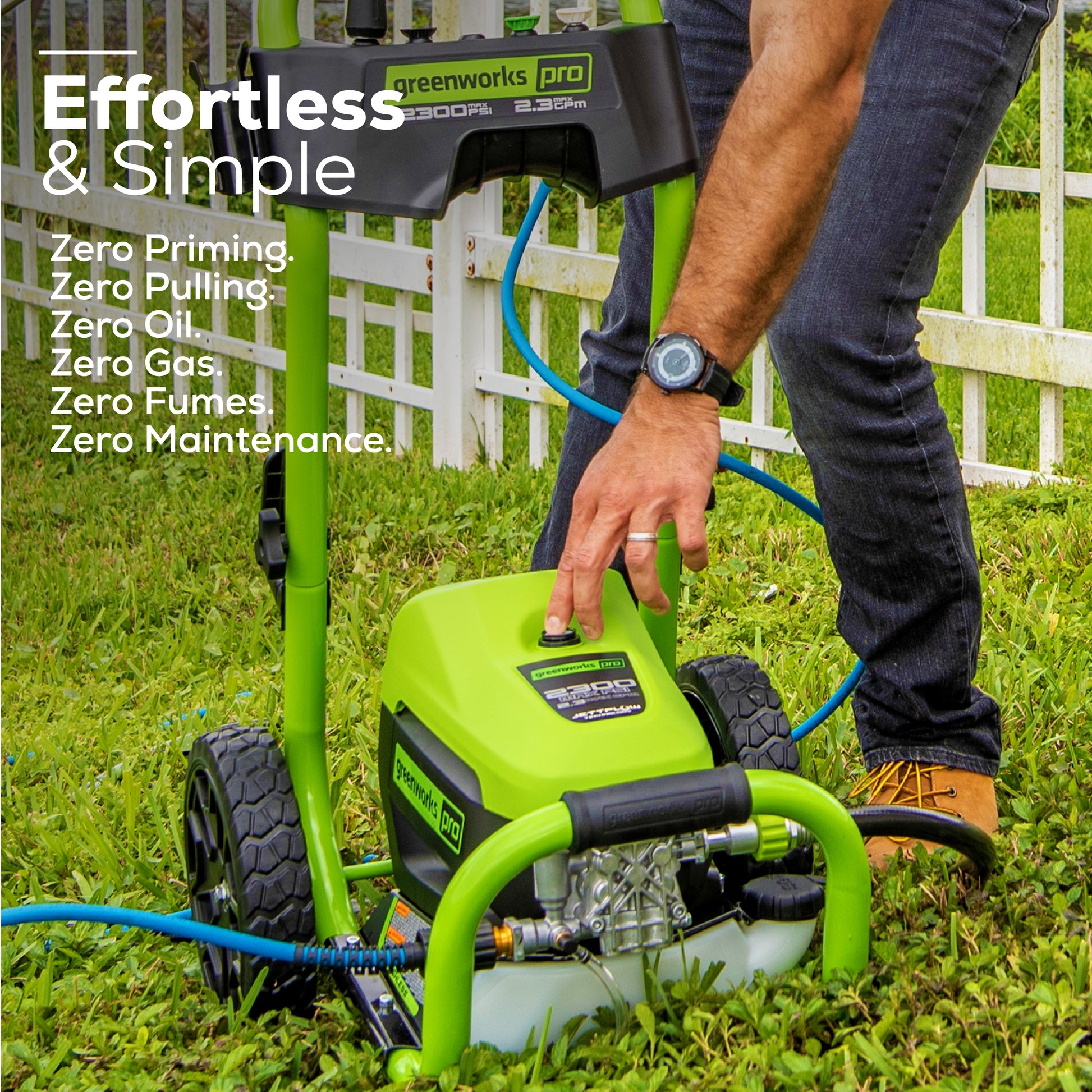 Greenworks Electric Pressure Washer up to 1900 PSI at 1.2 GPM