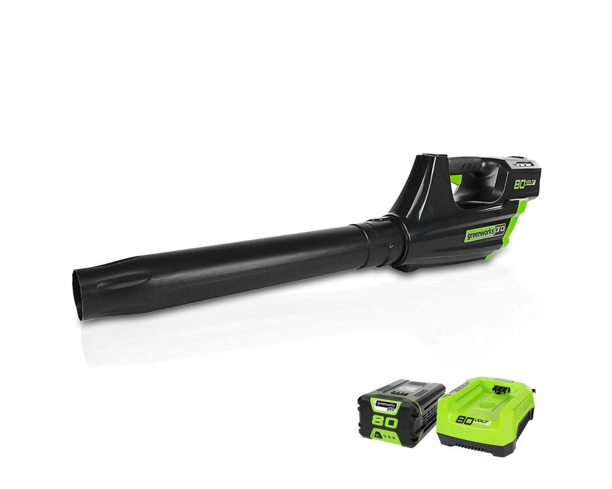 80V Cordless 500 CFM Brushless Leaf Blower | Greenworks Pro