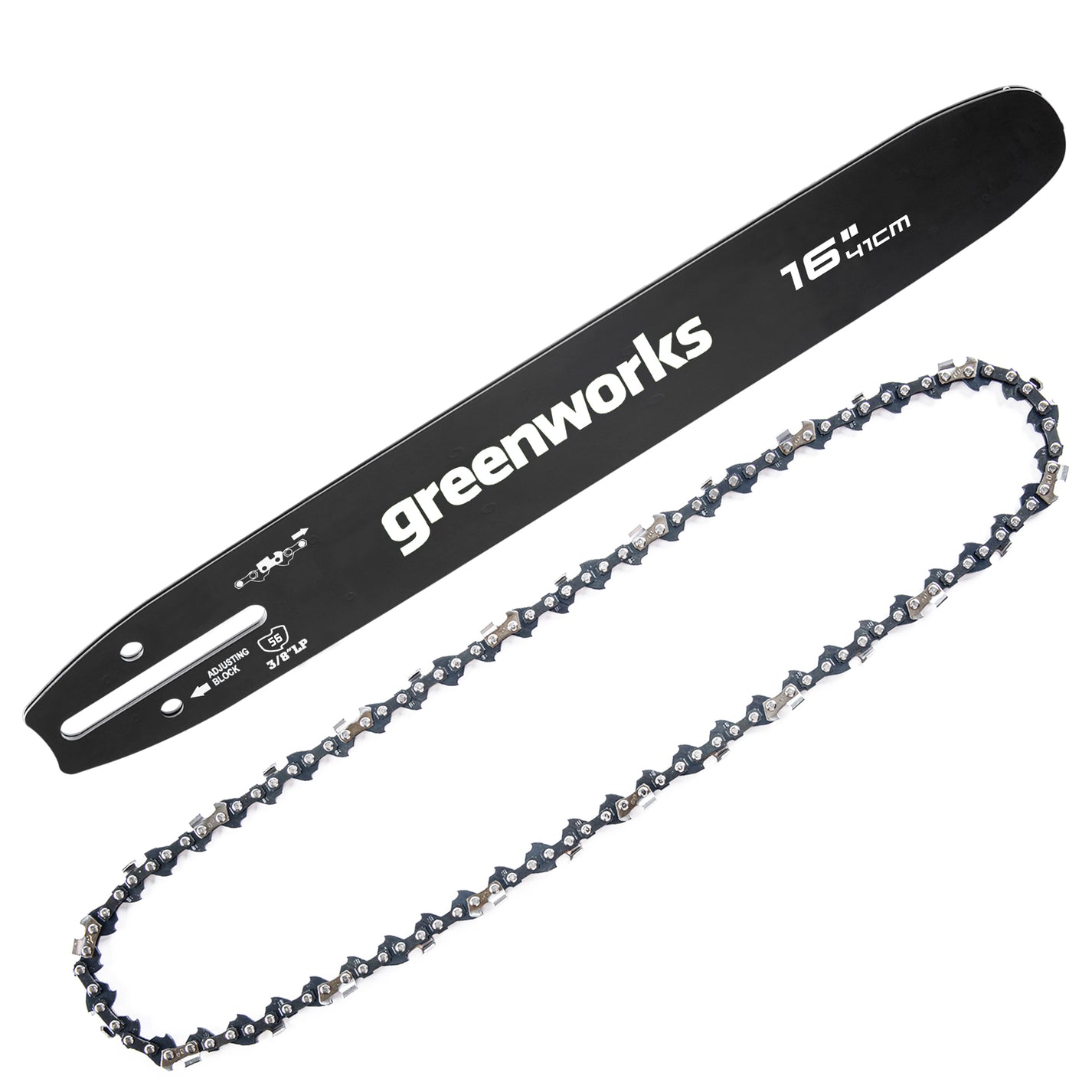 16" Replacement Chainsaw Bar & Chain Combo Greenworks Tools