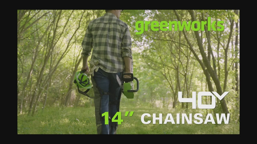 40V 14" Cordless Battery 1.5kW Brushless Chainsaw w/ 2.5Ah USB Battery & Charger