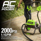2000 PSI 1.1 GPM Cold Water Electric Pressure Washer (Black Frame)
