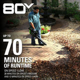 80V 500 CFM Cordless Battery Leaf Blower w/ 2.0Ah Battery & Charger