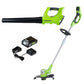 24V Cordless 12" String Trimmer & Leaf Blower with 2.0 Ah Battery